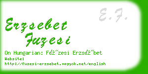 erzsebet fuzesi business card